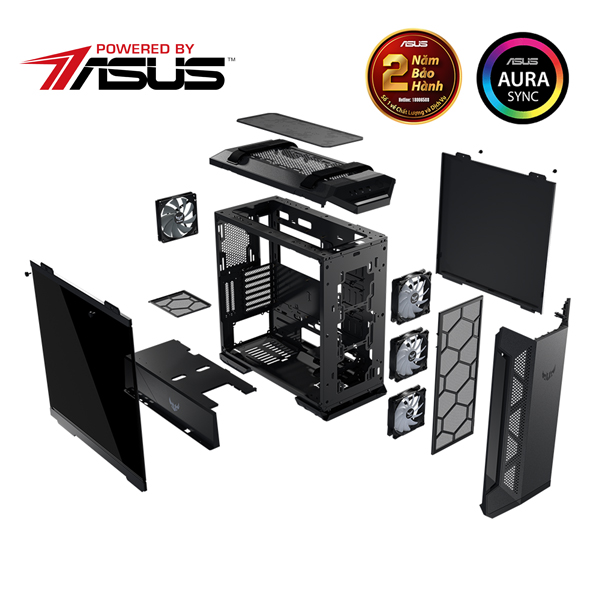 Vỏ máy tính ASUS TUF Gaming GT501VC (ATX/micro ATX/Mini ITX/EATX)